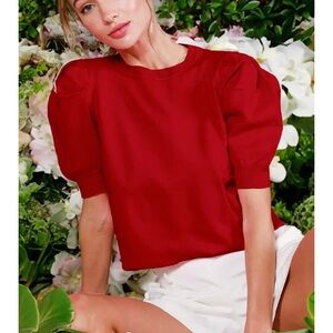 Elegant Burgundy Puff Sleeve Top